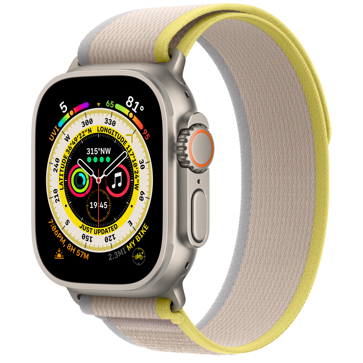 MQEG3ref_VW_34FR+watch-49-titanium-ultra_VW_34FR_WF_CO+watch-face-49-trail-ultra_VW_34FR_WF_CO